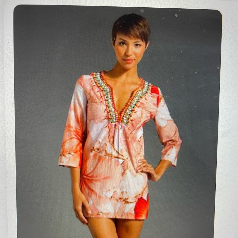 Antik Batik Hibisca Mini Dress - size L/42 - NWT